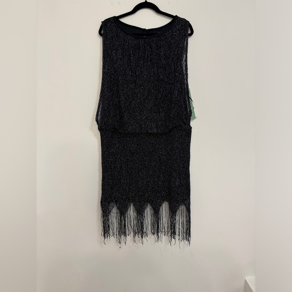 Scarlet women’s black sparkly fringe new with tags dress